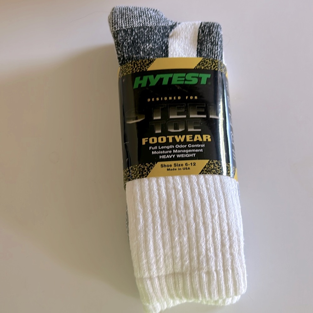 Hytest socks for steel toe footwear 2 pair